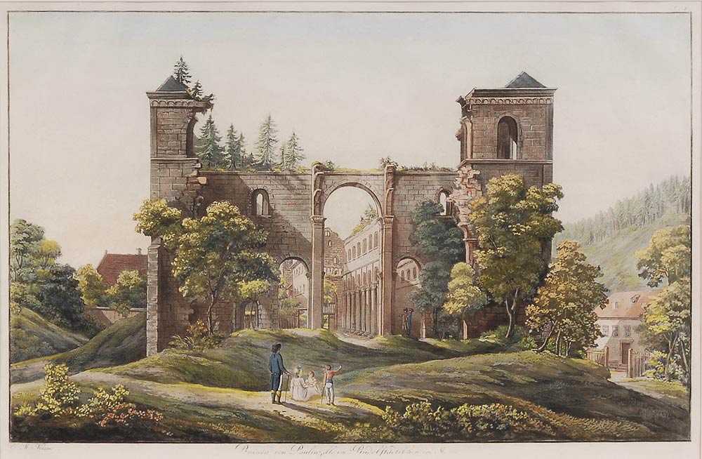 Ruinen von Paulinzella im Rudolstädtischen von Morgen